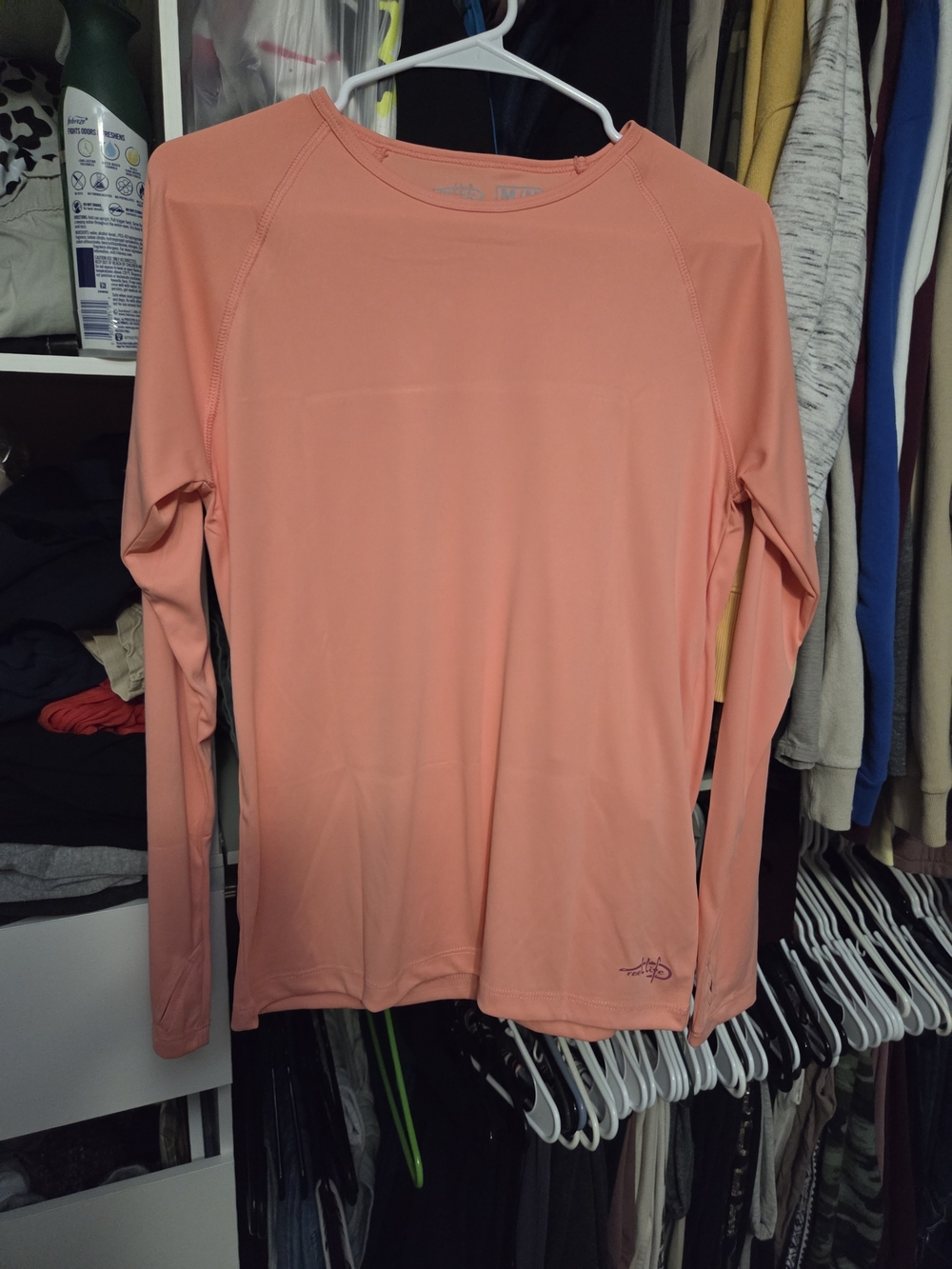 Athleta Coral Performance Long Sleeve Top